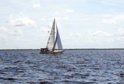 A sailor enjoys another day in paradise.