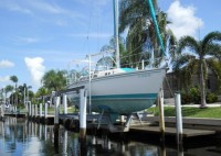 The sailboat sections of Punta Gorda Isles are prized by sailboat owners who want to like their boat at their dock.